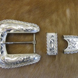 1″ Sterling Ranger Buckle Set with Rope Edge