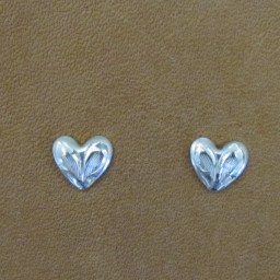 1/4″ Sterling Silver Heart Earring