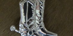 Sterling Silver Double Boot Bola