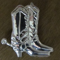 Sterling Silver Double Boot Bola