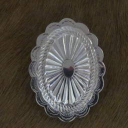 1-5/8″” Sterling Silver Oval Scalloped Bola