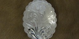 2″ X 1-5/8″ Sterling Silver  Scalloped Bola