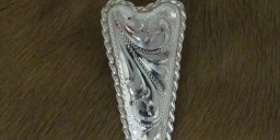 3/4″ X 1-1/2″ Sterling Silver Tapered Plate Bola with Rope Edge