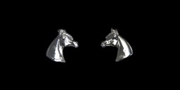 Sterling Arabian Horsehead Earrings