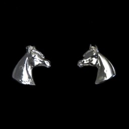 Sterling Arabian Horsehead Earrings