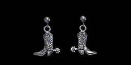 Sterling Boot Earrings