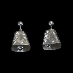 Sterling Cowbell Earrings