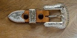 1″ Sterling Ranger Buckle Set with rope edge