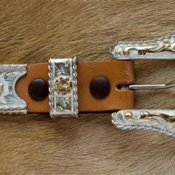 1″ Sterling Ranger Buckle Set with Rope and 10K Overlay