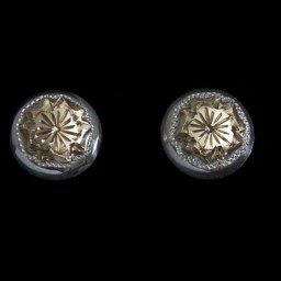 1/2″ Sterling Round Earrinds with 10K Gold