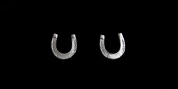 3/8″ Sterling Horseshoe Earring