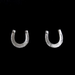 3/8″ Sterling Horseshoe Earring