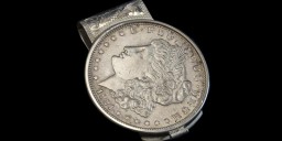 7/8″ X 2″ Sterling Money Clip with Morgan Silver Dollar