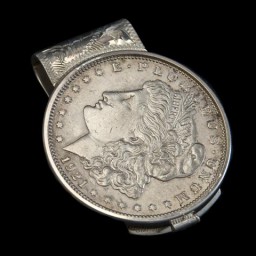 7/8″ X 2″ Sterling Money Clip with Morgan Silver Dollar