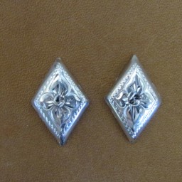 3/4″ Sterling Silver Diamond Earring
