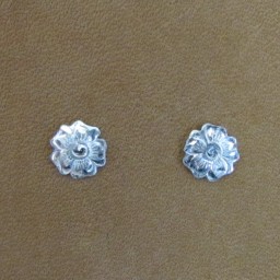 1/4″ Sterling Silver Flower Earrings