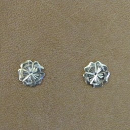 1/4″ 10k Gold Flower Earrings