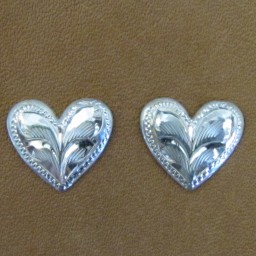 1/2″ Sterling Silver Heart Earrings