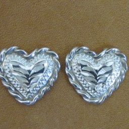 1/2″ Sterling Silver Heart Earrings