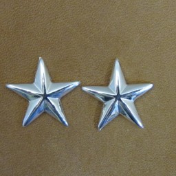 3/4″ Sterling Silver Texas Star Earrings