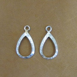 1/2″ Sterling Silver Teardrop Cutout Earrings