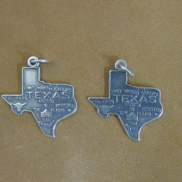 3/4″ Sterling Silver Texas Earrings