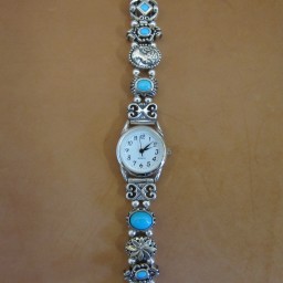 Women’s Sterling Silver & Turquoise Watch