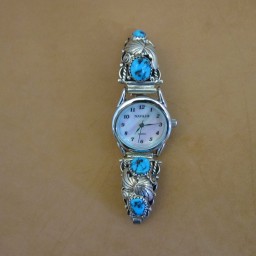 Women’s Sterling Silver & Turquoise Watch