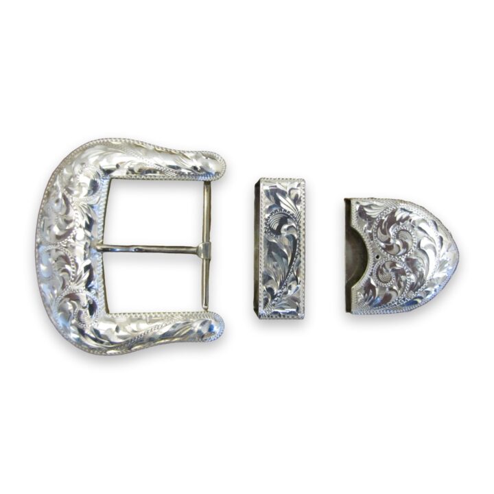 1-1/2″ Sterling Ranger Buckle Set, on a white background