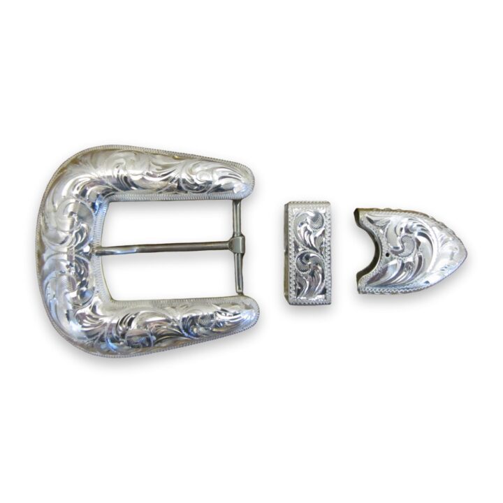1″ Sterling Ranger Buckle Set, on a white background