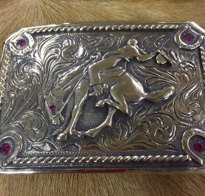 10K Gold Bronc Buckle