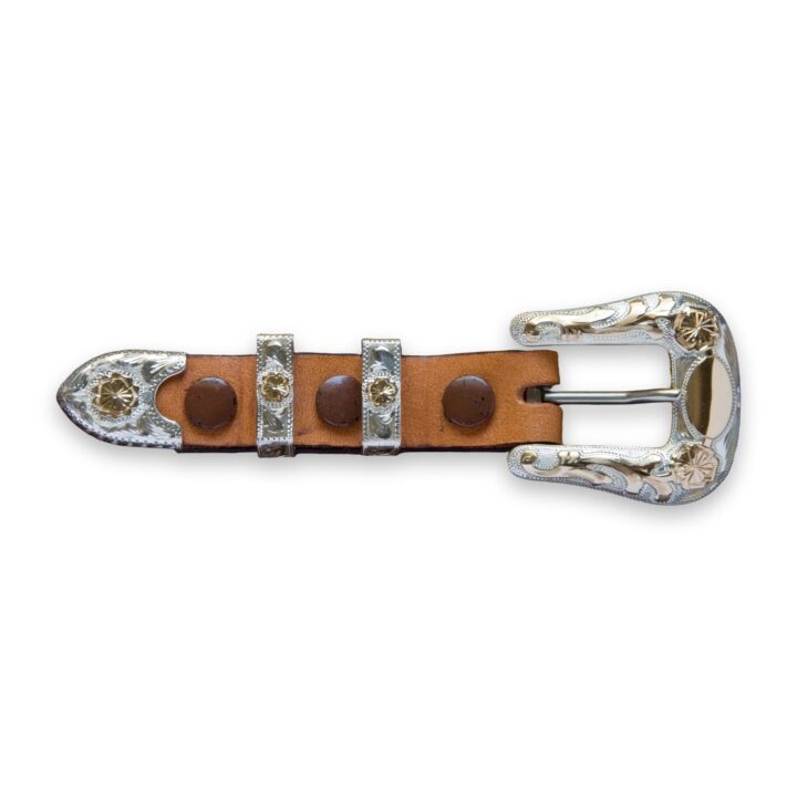 3/4″ Sterling Ranger Buckle set, on a white background