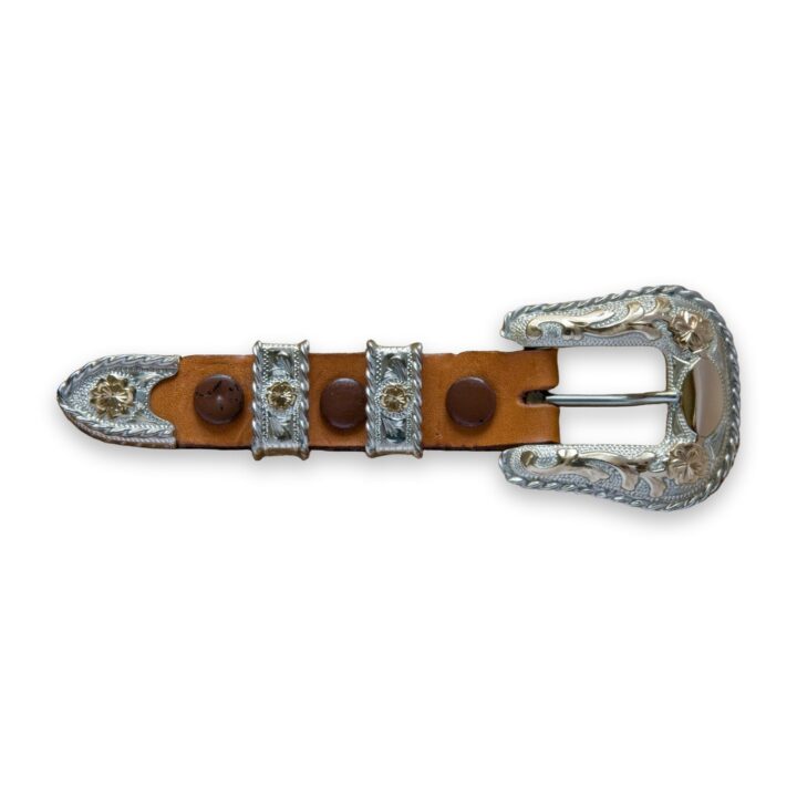 3/4″ Sterling Ranger Buckle set, on a white background