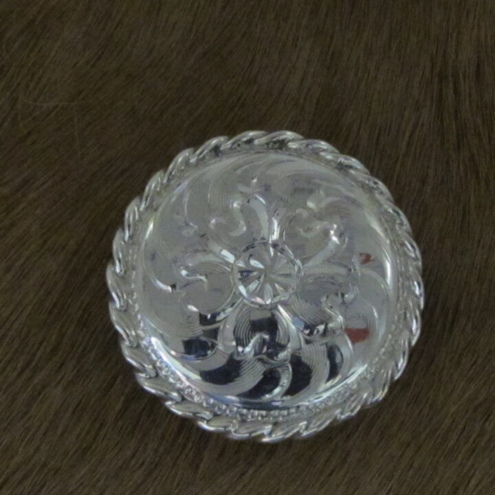 1" Sterling Silver Round Bola with Rope Edge