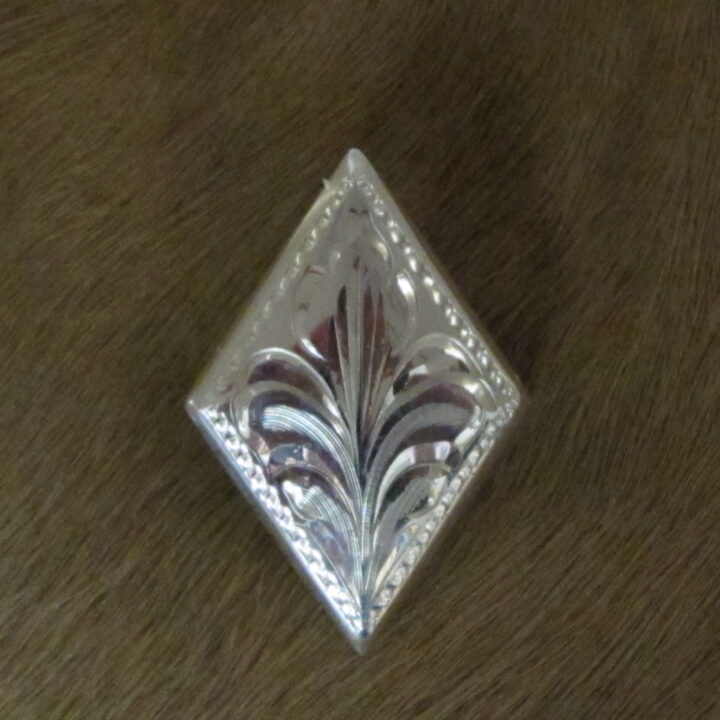 1-1/2" Sterling Silver Diamond Bola