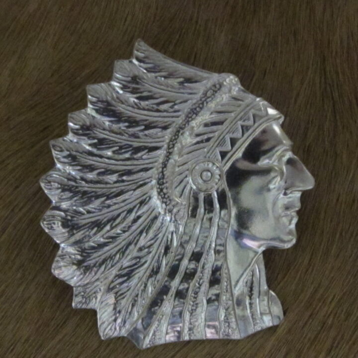 1-1/4"X1-3/8" Sterling Silver Indian Head Bola