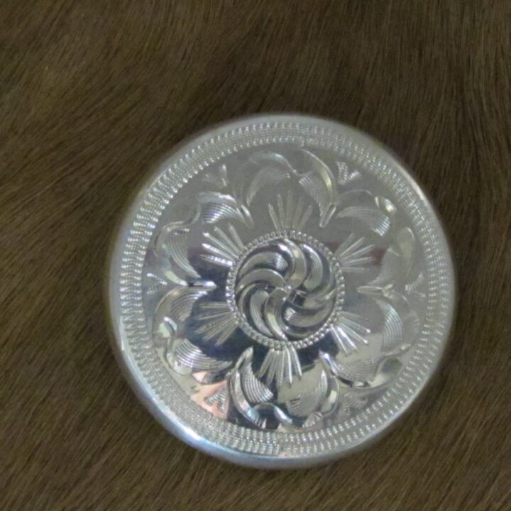 1-1/4" Sterling Silver Hand Engraved Round Bola