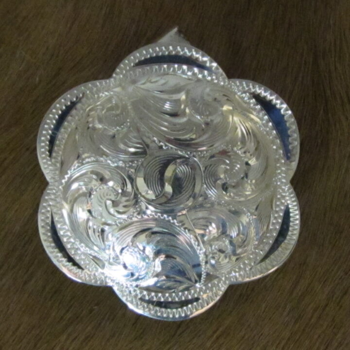 1-5/8" Sterling Silver Scalloped Bola