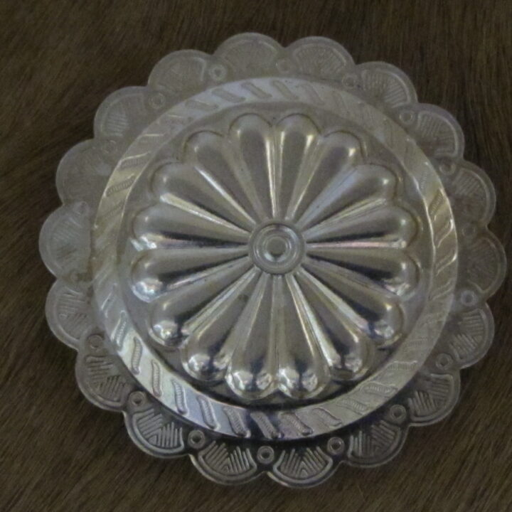 1-3/4" Sterling Silver Scalloped Bola- Southwest design