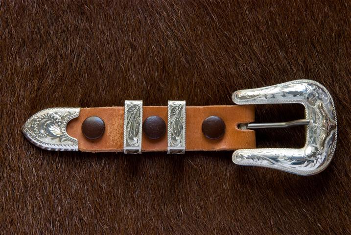 3/4" Sterling Ranger Buckle Set with 10K Steerhead