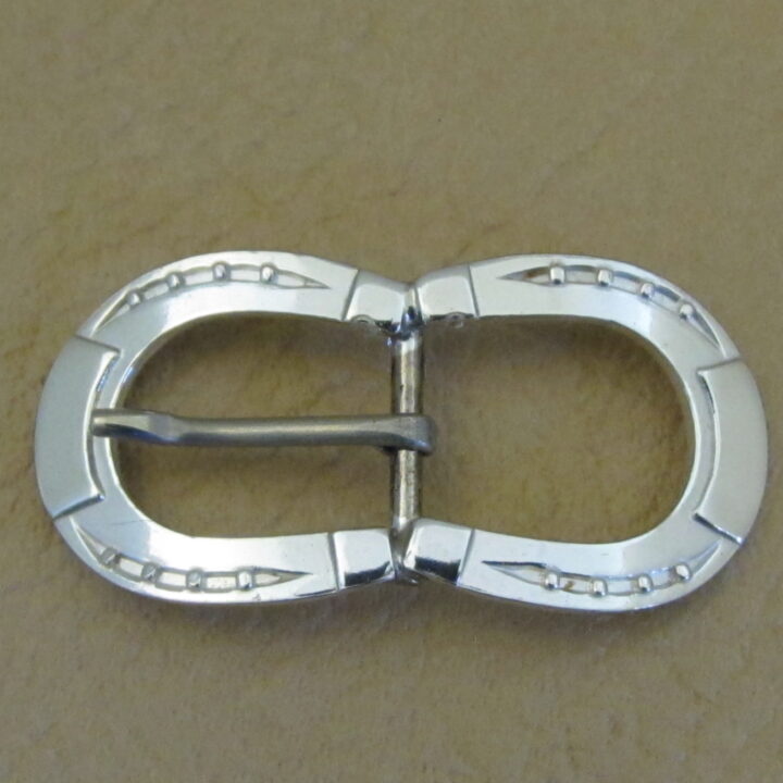 3/8" Sterling Silver Double Horseshoe Buckle