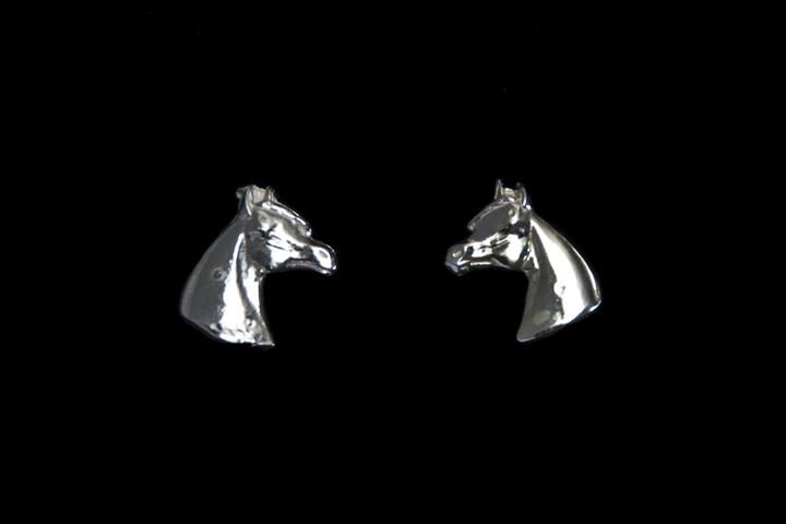 Sterling Arabian Horsehead Earrings