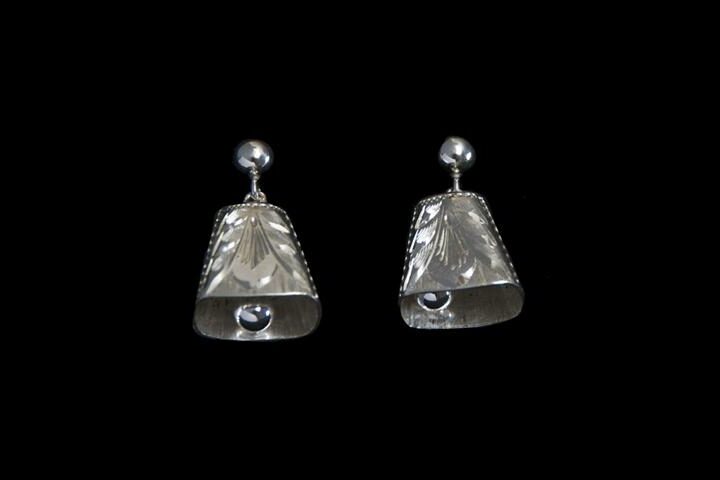 Sterling Cowbell Earrings