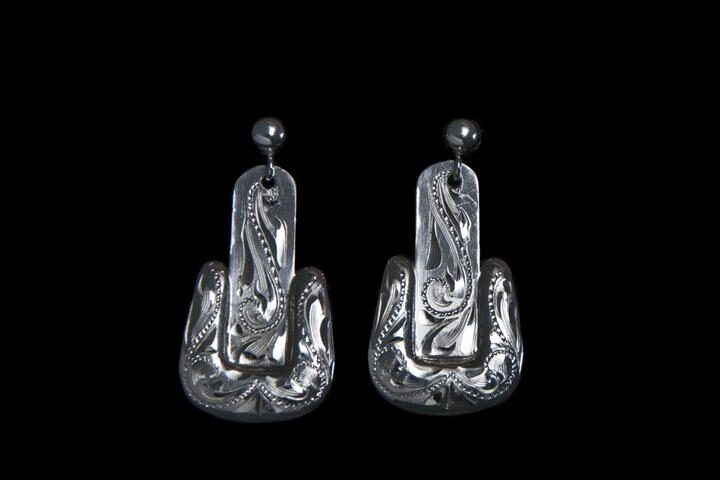 Sterling Buckle Earrings