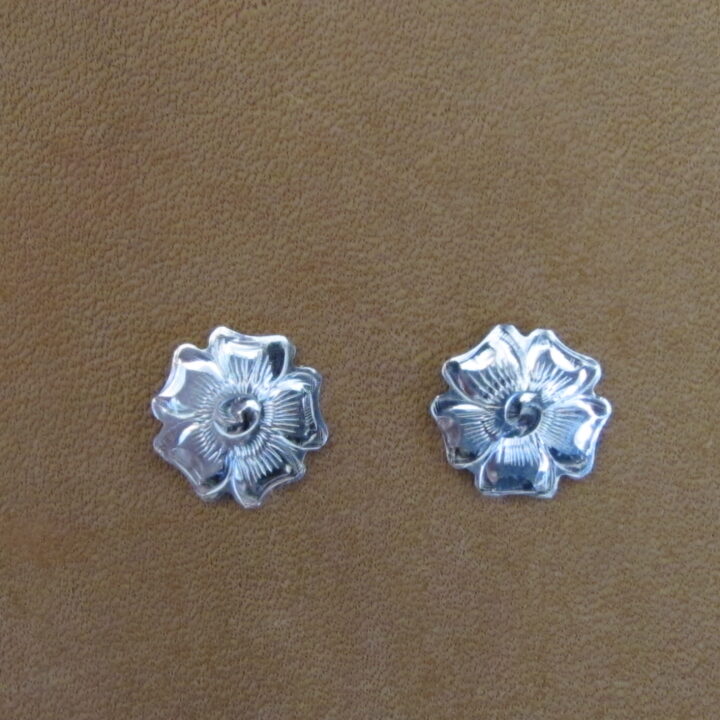 3/8" Sterling Silver Flower Earrings