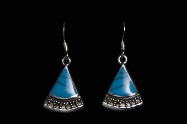 Sterling Fan Earrings