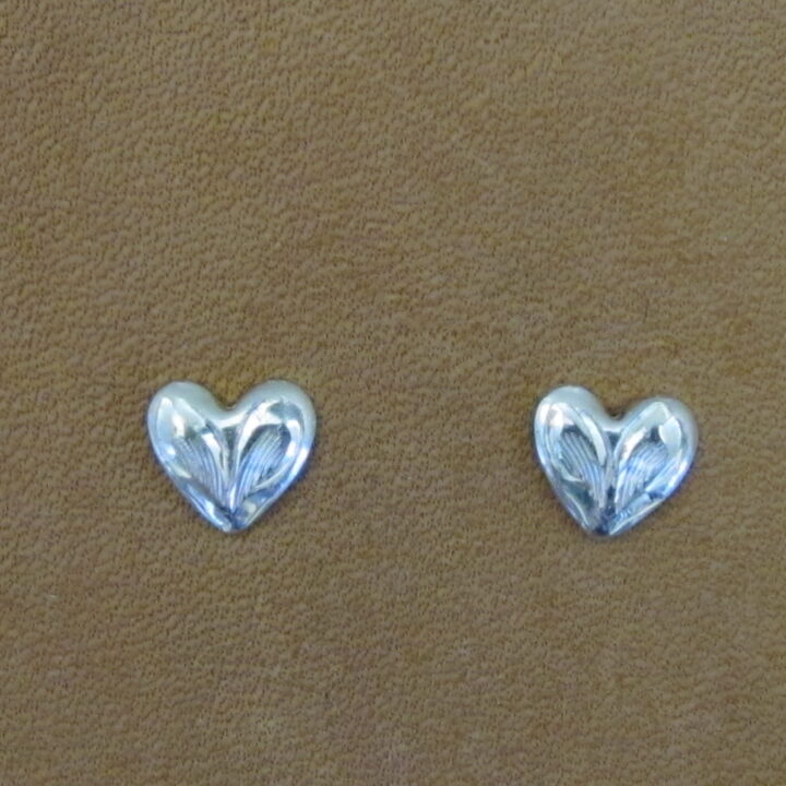 1/4" Sterling Silver Heart Earring