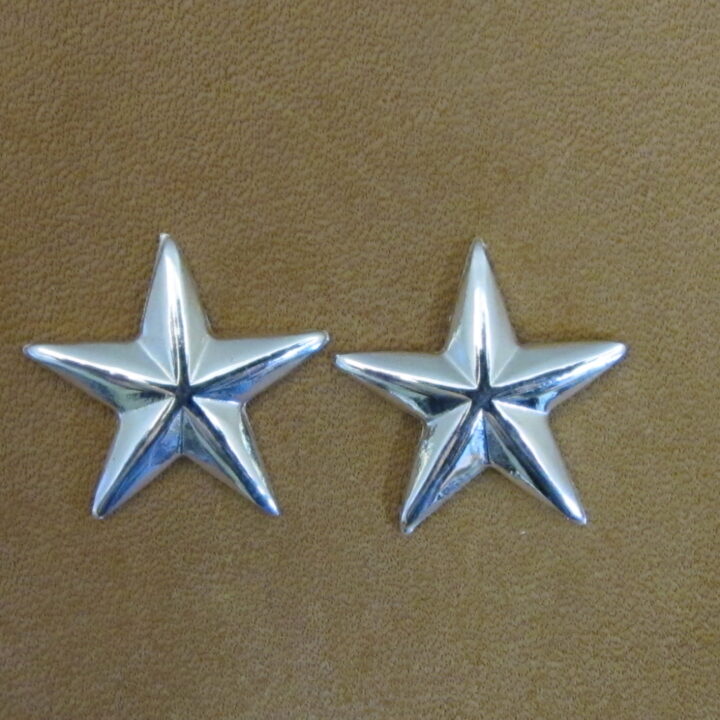 3/4" Sterling Silver Texas Star Earrings