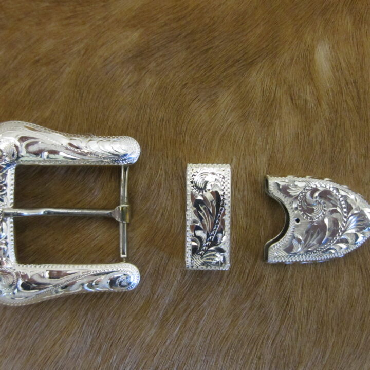1" Sterling Ranger Buckle Set with 10K Texas Star