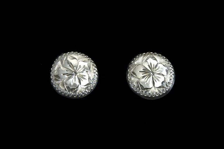 1/2" Sterling Round Earrings